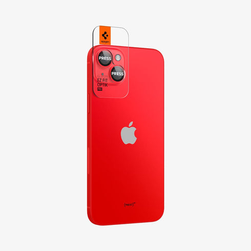 AGL07163 - iPhone 15 Pro / 15 Pro Max Optik Pro Lens Protector in natural titanium showing the device